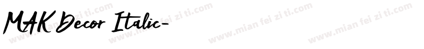 MAK Decor Italic字体转换
